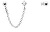Silber asymmetrische Ohrringe mit Zirkonen MUSKETEER Silver AR02-384-U