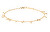 Bracciale scintillante placcato oro con ciondoli Bliss Essentials PU01-610-U