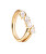 Inel strălucitor placat cu aur cu zirconii Terra Essentials AN01-861