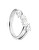 Blyštivý strieborný prsteň so zirkónmi Terra Essentials AN02-861