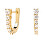 Cercei eleganți placați cu aur decorați cu pietre de zircon RISE Gold AR01-804-U