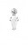 Jemná stříbrná single náušnice se zirkonem LUA Silver PG02-725-U