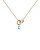 Krásny pozlátený náhrdelník Blue Lily CO01-842-U