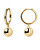 Lussuosi orecchini a cerchio placcati oro SUPER FUTURE Gold AR01-518-U