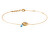 Brățară la modă placată cu aur Blue Lily PU01-774-U