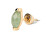 Vergoldeter einzelner Ohrring Green Aventurine Nomad Vanilla PG01-055-U