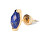 Aranyozott single fülbevaló Lapis Lazuli Nomad Vanilla PG01-057-U - 1db