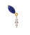 Aranyozott single fülbevaló Lapis Lazuli Vanila PG01-065-U - 1db