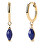 Cercei cercuri placați cu aur Lapis Lazuli Nomad Vanilla AR01-A09-U