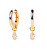 Aranyozott karika fülbevalók medálokkal Peach Lily Gold AR01-B93-U