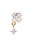 Charmanter vergoldeter Single Ohrring mit Zirkonen ELI Gold PG01-776-U