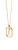 Gyönyörű aranyozott nyaklánc "I" betű LETTERS CO01-520-U (lánc, medál)