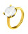Vergoldeter Ring mit weißem Achat Multiples BJ06A321