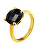 Vergoldeter Ring mit schwarzem Achat Multiples BJ06A323