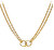 Stylový pozlacený náhrdelník s kroužky Seduction BJ02A4201