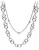Výrazný ocelový dvojitý náhrdelník Seduction BJ02A9101