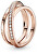 Bronzový propletený prsten se zirkony Pavé 189057C01