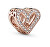 Charm a forma di cuore con cristalli trasparenti Rose 788692C01