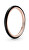 Minimalist inel de bronz cu smalț negru Rose 189655C01