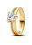 Affascinante anello placcato oro con zirconi Timeless Shine 163100C01