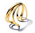 Aranyozott nyitott gyűrű Shine 163284C00