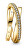 Anello placcato oro intrecciato con zirconi Pavé 169057C01