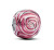 Pôvabná korálka Rozkvitnutá ružová ruža 793212C01