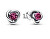 Bájos ezüst fülbevaló rózsaszín cirkónium kövekkel 292334C05