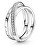 Stříbrný propletený prsten se zirkony Pavé 199057C01