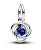 Strieborný visiaci prívesok Tmavo modrý kruh večnosti 793125C09