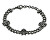 Modisches schwarzes Armband für Männer Vertex PEAGB0000907