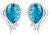 Elegáns fülbevaló Ines Matrix kék 6111 29