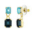 Eleganti orecchini placcati in oro Santorini con cristallo ceco 2288Y70