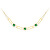 Luxuriöse vergoldete Halskette Straight mit grünem Kristall Preciosa 7390Y66