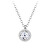 Minimalistický oceľový náhrdelník Essential s kubickou zirkónia 7433 00