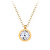 Minimalistický pozlacený náhrdelník Essential s kubickou zirkonií 7433Y00
