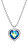 Gyönyörű kék szív nyaklánc cseh kristály 2025 46
