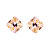 Náušnice s oranžovým krystalem Optica 6142 49