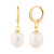Sanfte vergoldete runde Ohrringe mit Flussperle Pearl Heart 5357Y01