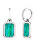 Creolen aus Stahl mit handgepressten tschechischen Kristallsteinen Preciosa 2v1 Ocean Emerald 7445 66