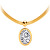 Ocelový náhrdelník s třpytivým přívěskem Idared 7360Y00