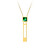 Vergoldete Stahlkette Straight mit grünem Kristall der Marke  Preciosa 7391Y66