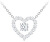 Romantický strieborný náhrdelník First Love s kubickou zirkónia Preciosa 5302 00