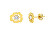 Cercei frumoși placați cu aur cu cristale Verona 7454Y00
