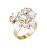 Bájos aranyozott gyűrű csiszolt kristályokkal Sugarheart Candy 2462Y00