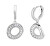 Orecchini in argento con zirconi cubici Twist Glamour 5419 00