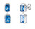 Strieborné náušnice s modrými kubickými zirkónmi Blueberry Candy 5405 68