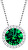 Colier din argint Lynx Emerald 5268 66 (lanț, pandantiv)