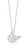 Collana in argento Cigno con zirconi cubici Sparkling Swan Glamour 5416 00