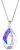 Stříbrný náhrdelník s krystalem Iris 6078 42 (řetízek, přívěsek)